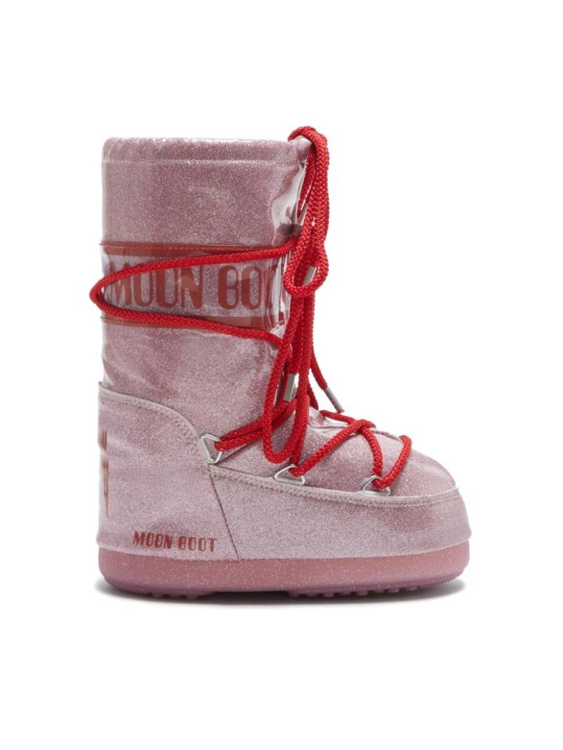 Moon Boot Kids Icon Glitter snow boots - Pink von Moon Boot Kids