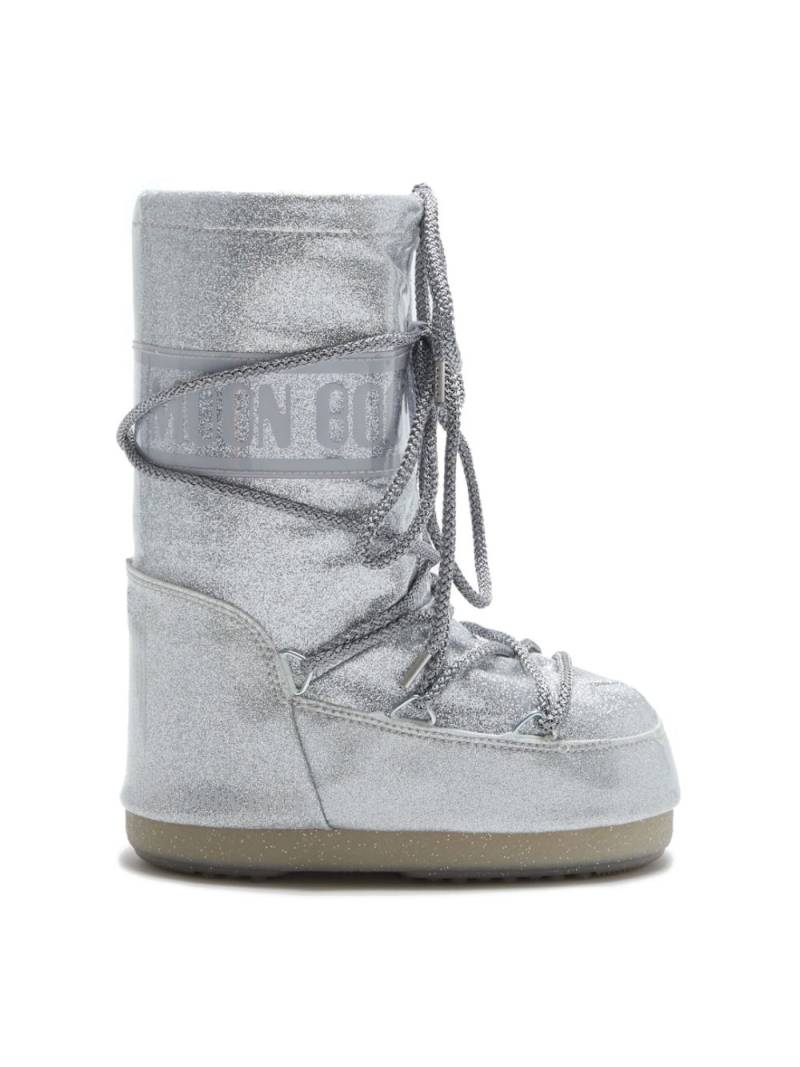 Moon Boot Kids Icon Junior glitter snow boots - Silver von Moon Boot Kids