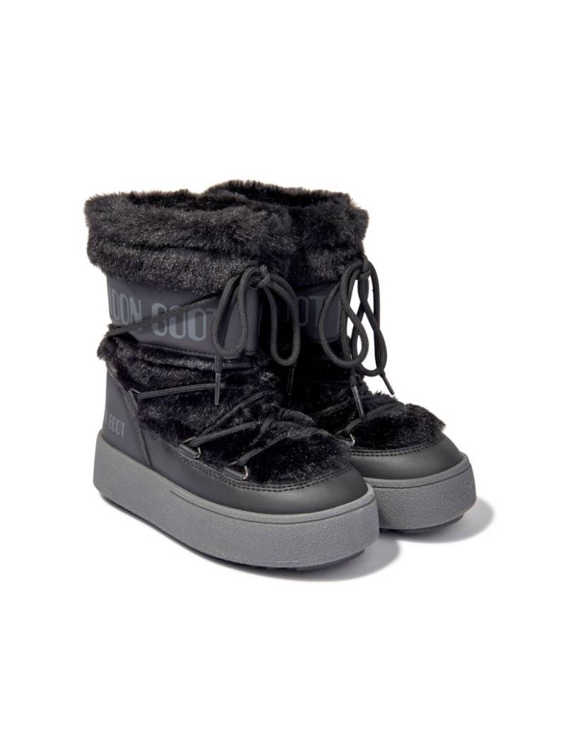 Moon Boot Kids Ltrack Tube faux-fur boots - Black von Moon Boot Kids