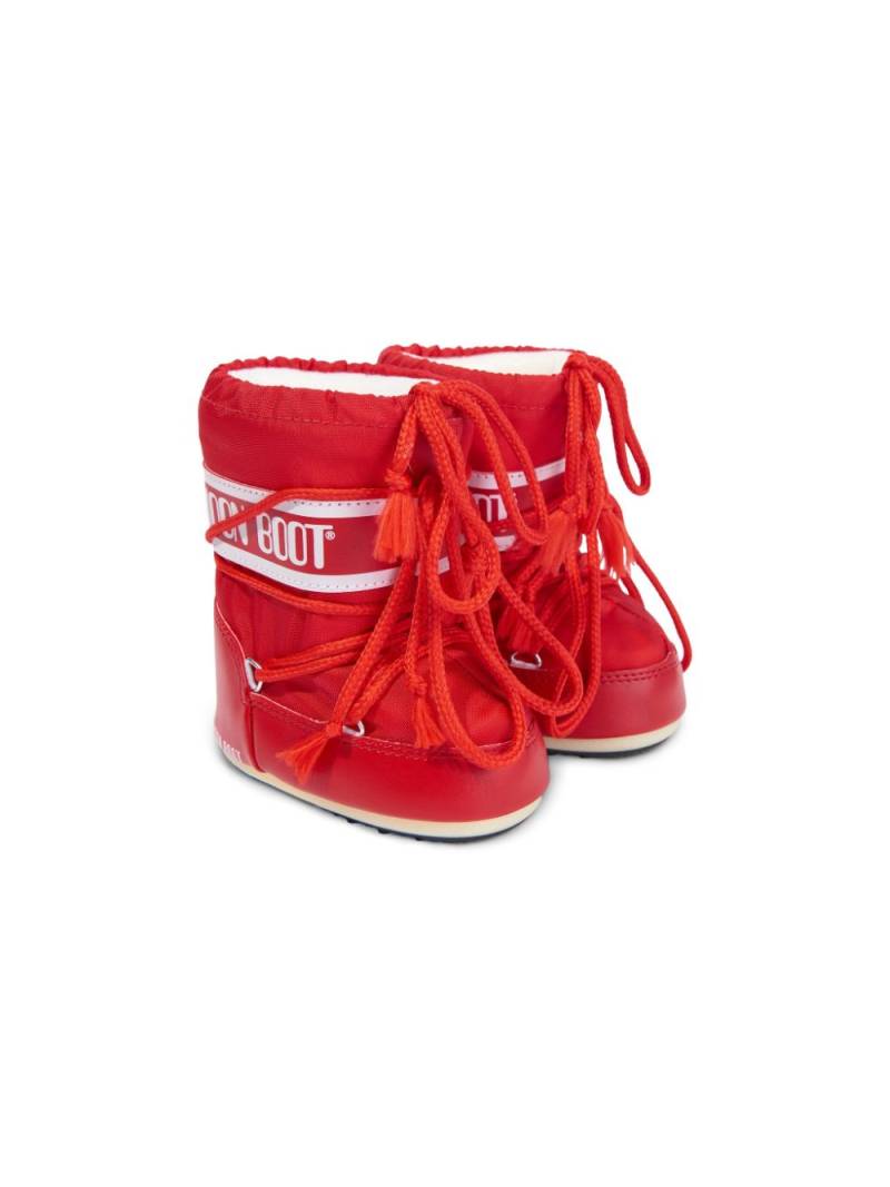 Moon Boot Kids logo boots - Red von Moon Boot Kids