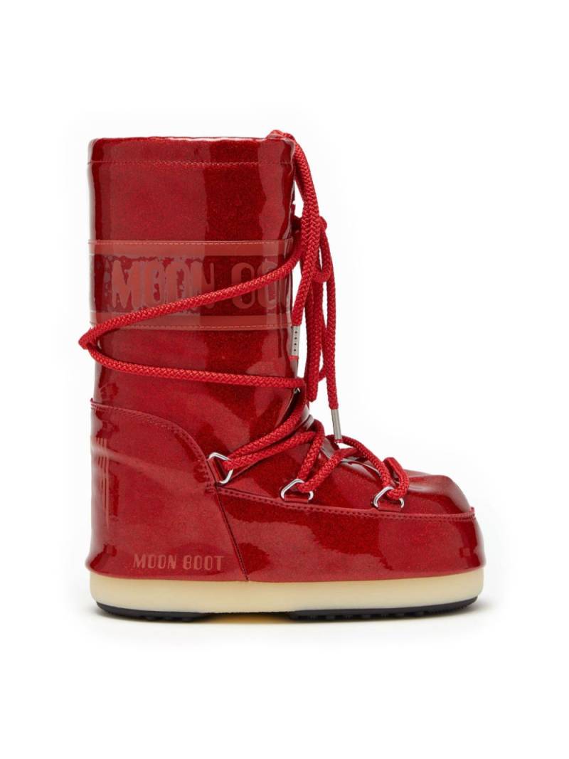 Moon Boot Kids logo boots - Red von Moon Boot Kids