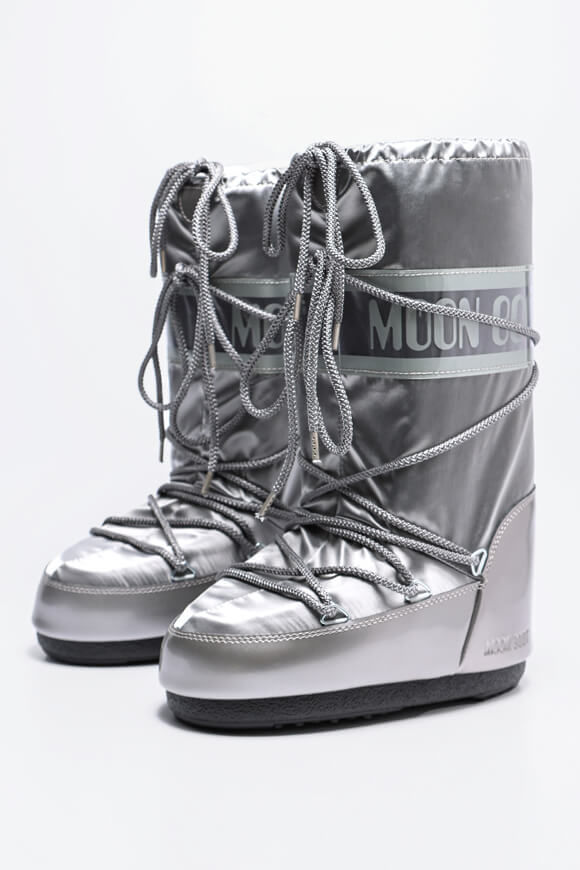 Moon Boot Icon Glance Schneestiefel in Satin-Optik | Silver | Damen  | EU35-38 von Moon Boot