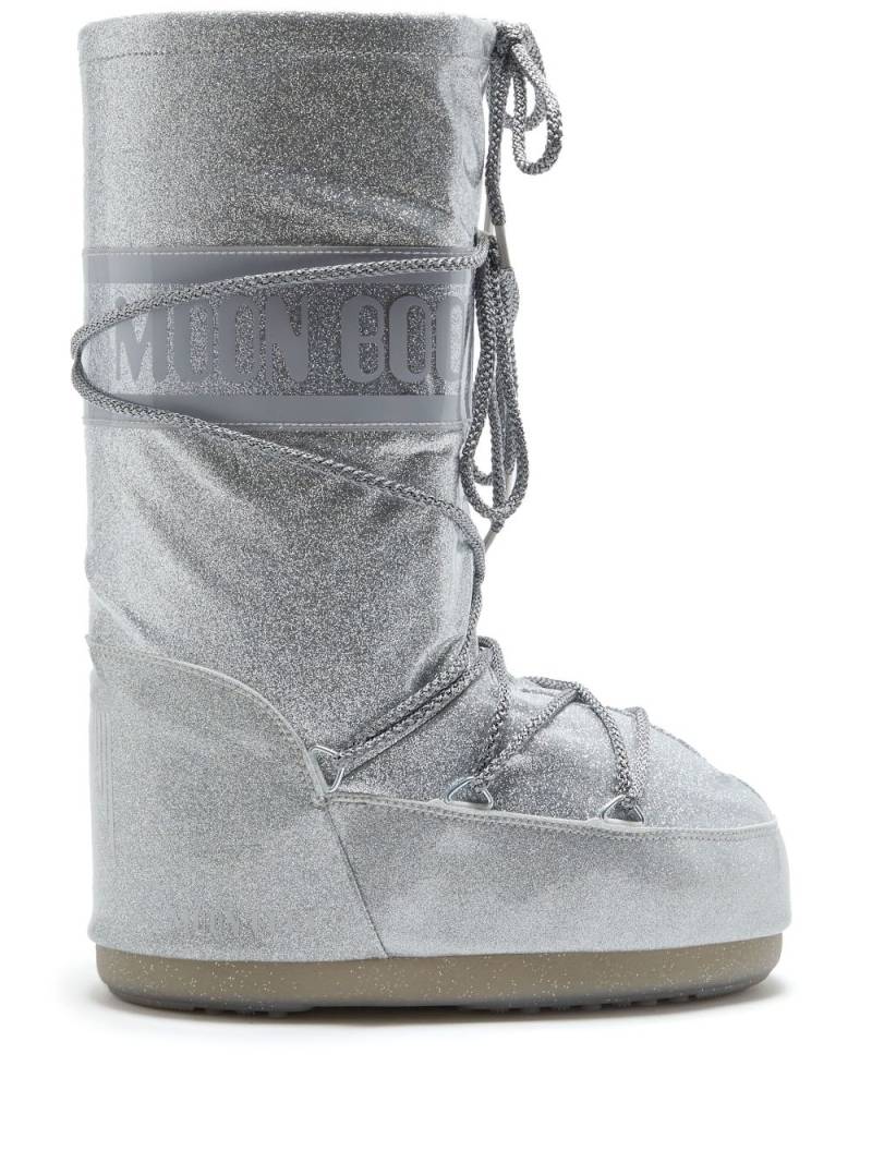 Moon Boot Icon Glitter snow boots - Silver von Moon Boot