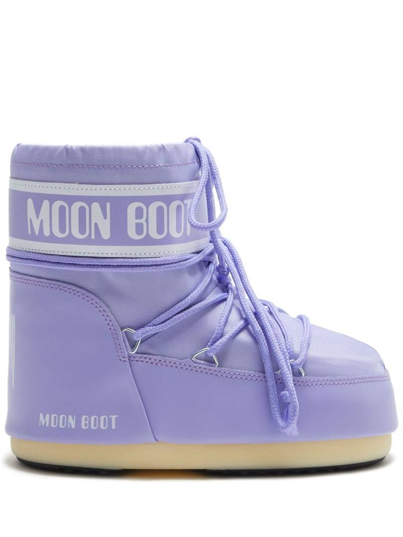 Moon Boot MOONBOOT ICON LOW PADDED SNOW ANKLE BOOT NYLON RUBBER - Purple von Moon Boot