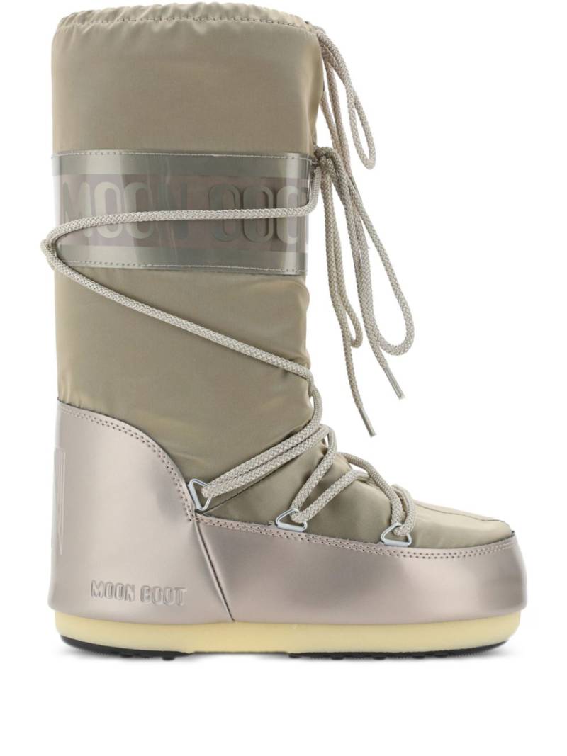 Moon Boot Icon Glance satin snow boots - Grey von Moon Boot