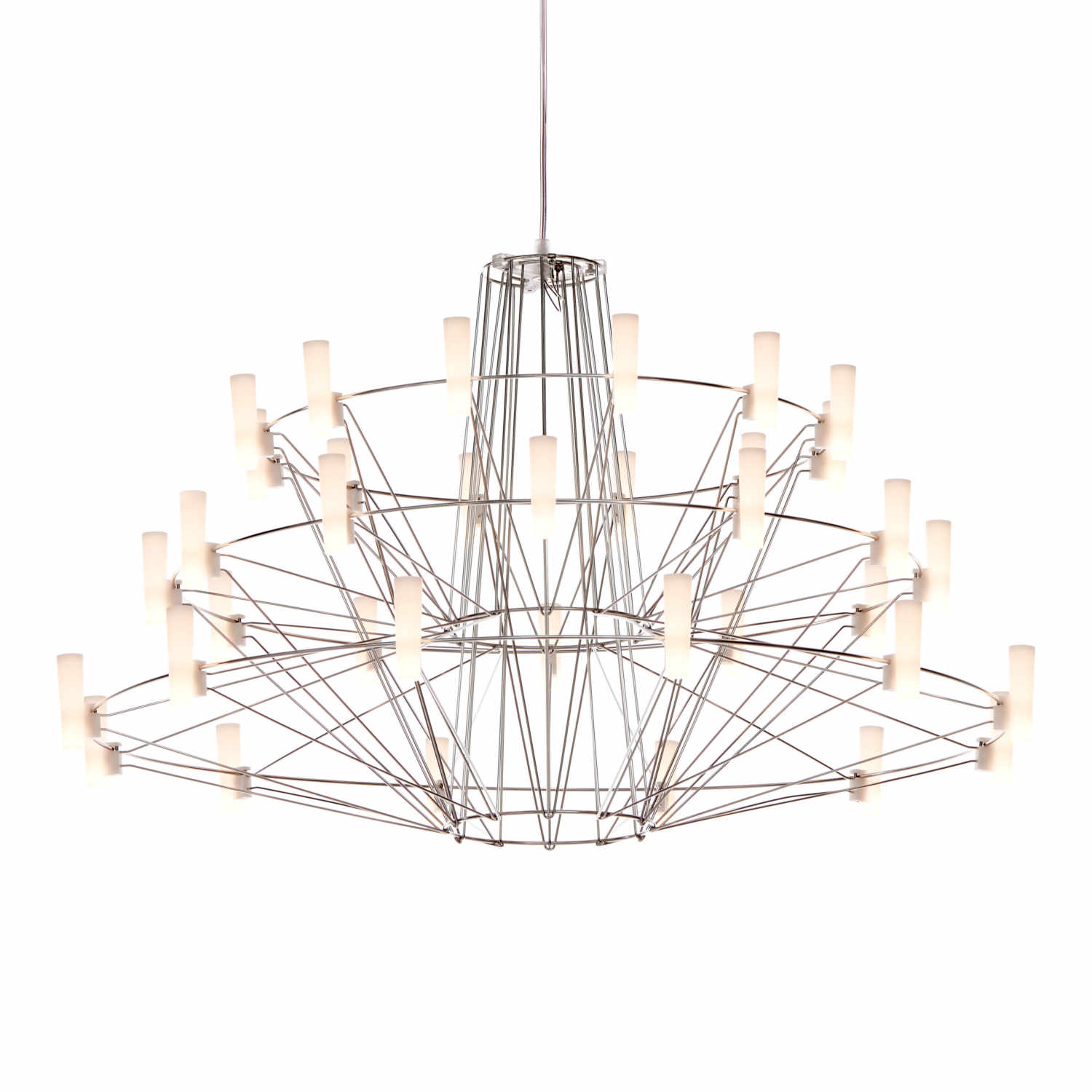 Coppélia Suspended small LED Kronleuchter, Farbe chrom von Moooi