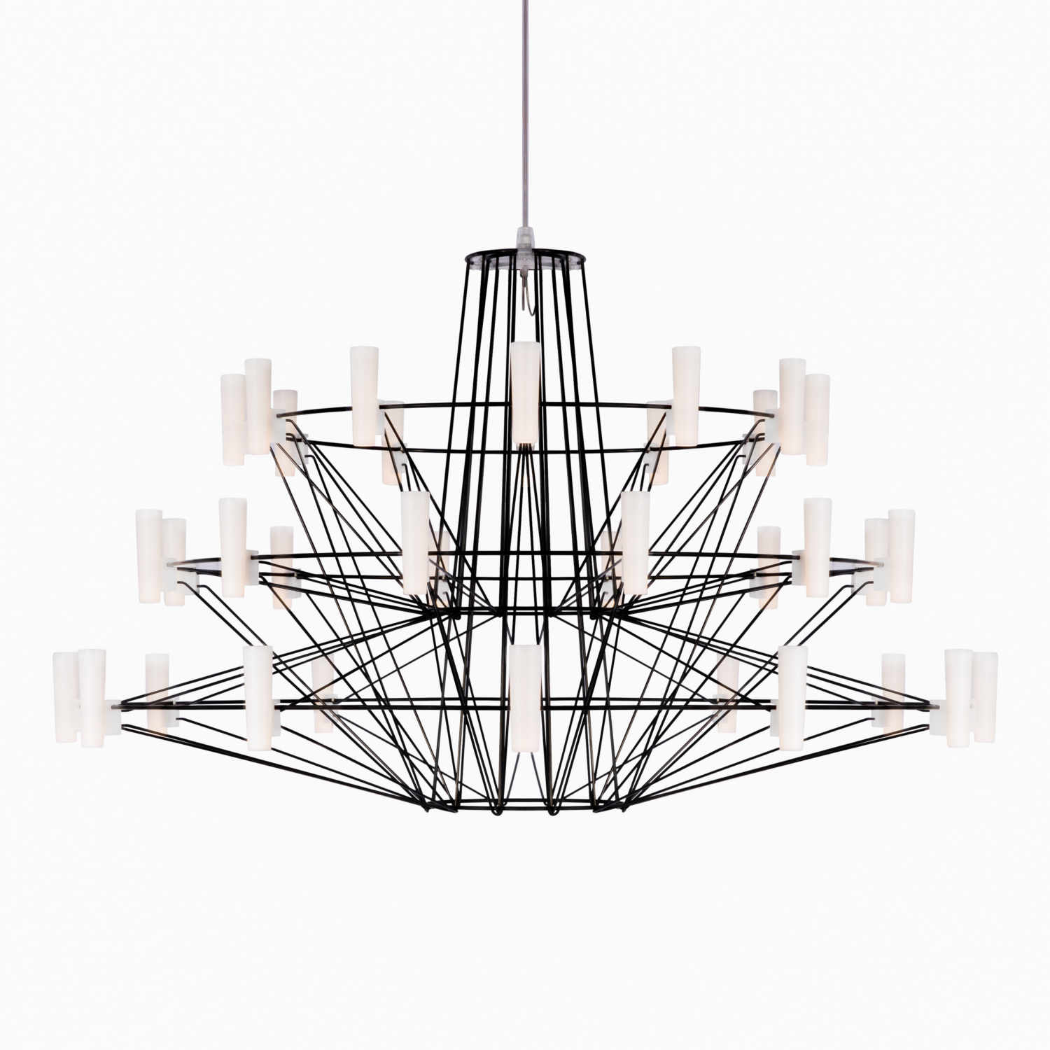 Coppélia Suspended small LED Kronleuchter, Farbe schwarz-satin Coppélia Suspended small LED Kronleuchter, Farbe schwarz-satin von Moooi