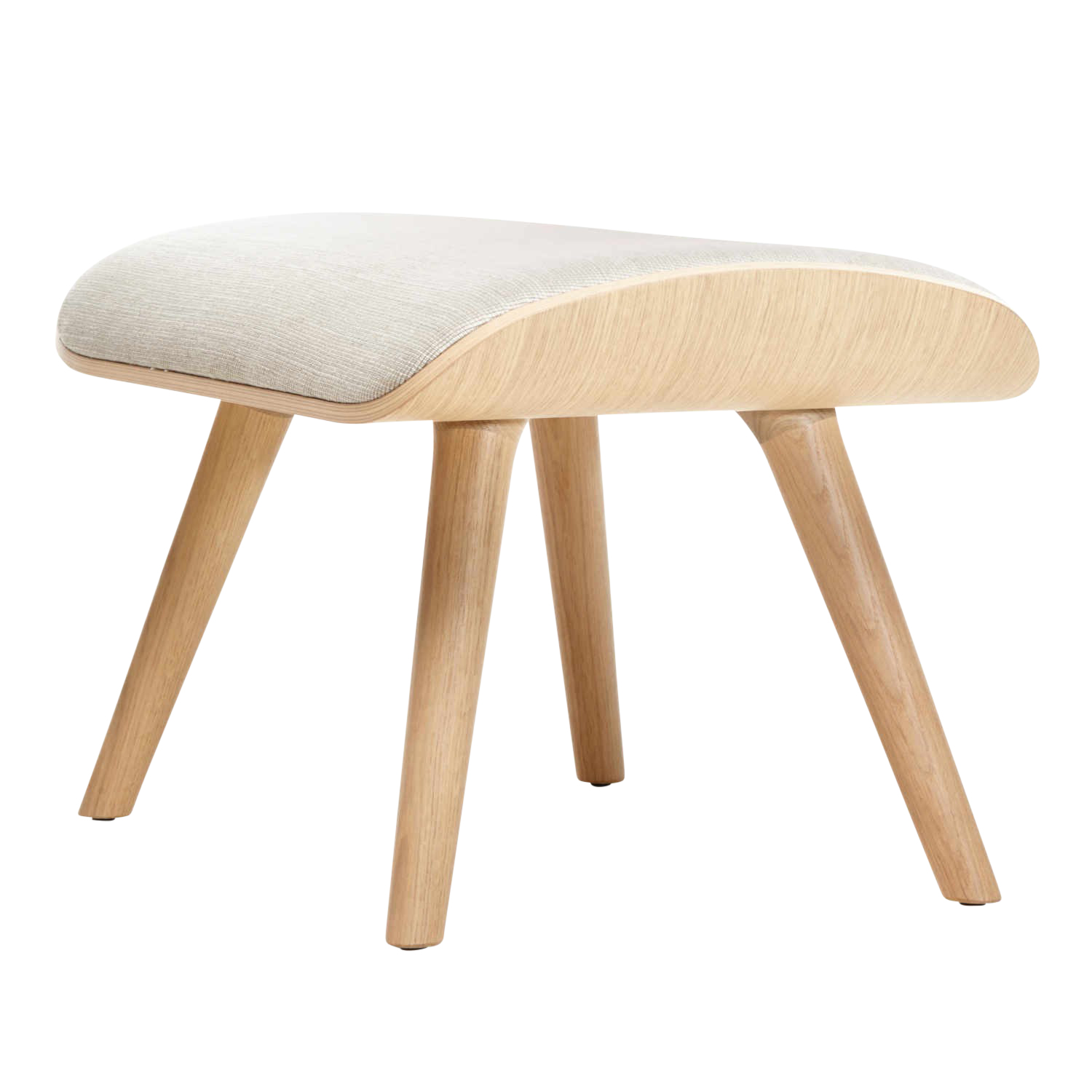 Nut Footstool Ottoman, Bezug stoff remix 0123, Untergestell natural oil von Moooi