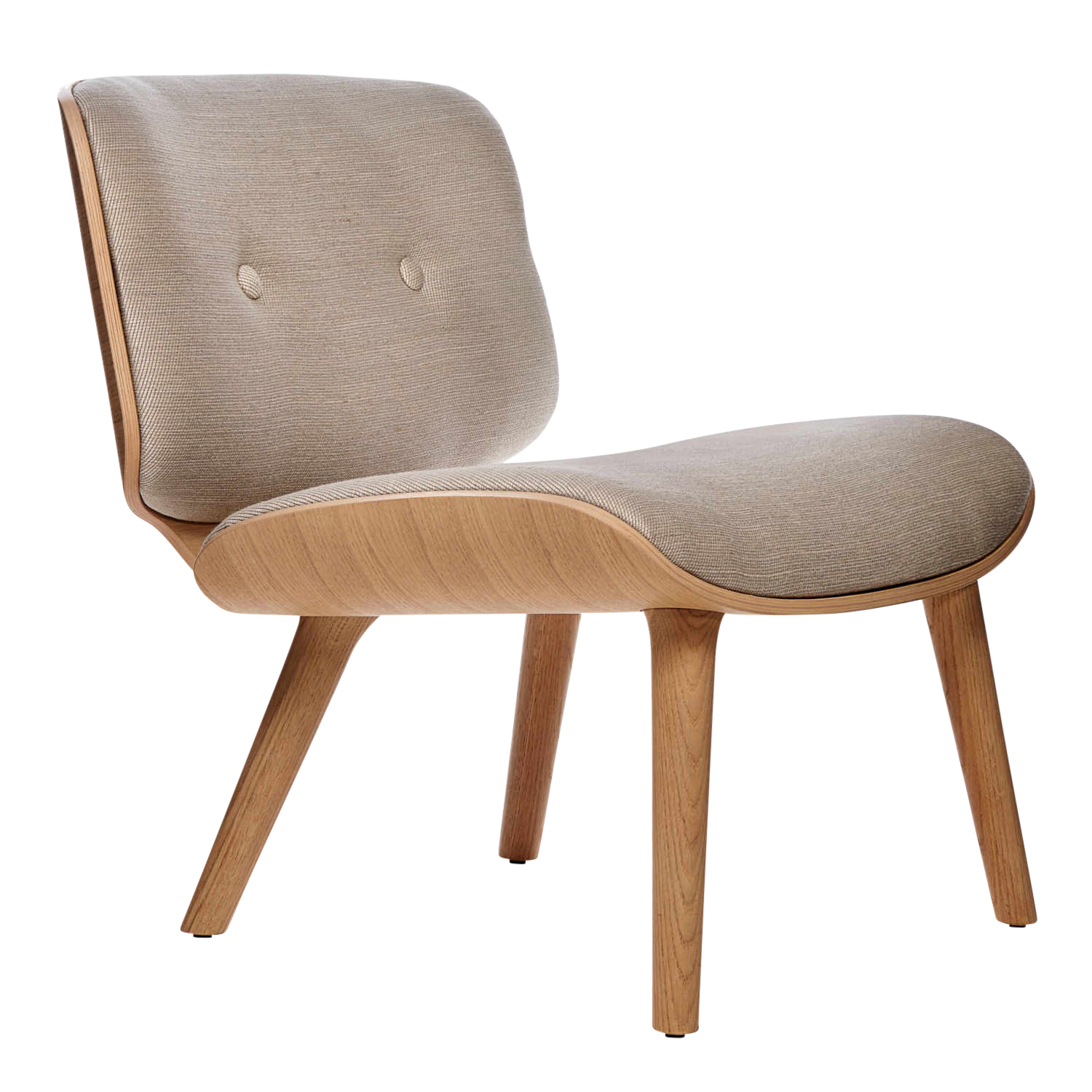 Nut Lounge Chair Sessel, Bezug stoff remix 0123, Untergestell wenge von Moooi