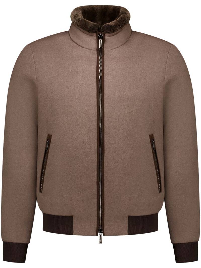 Moorer Bellatti-LS9 bomber jacket - Brown von Moorer