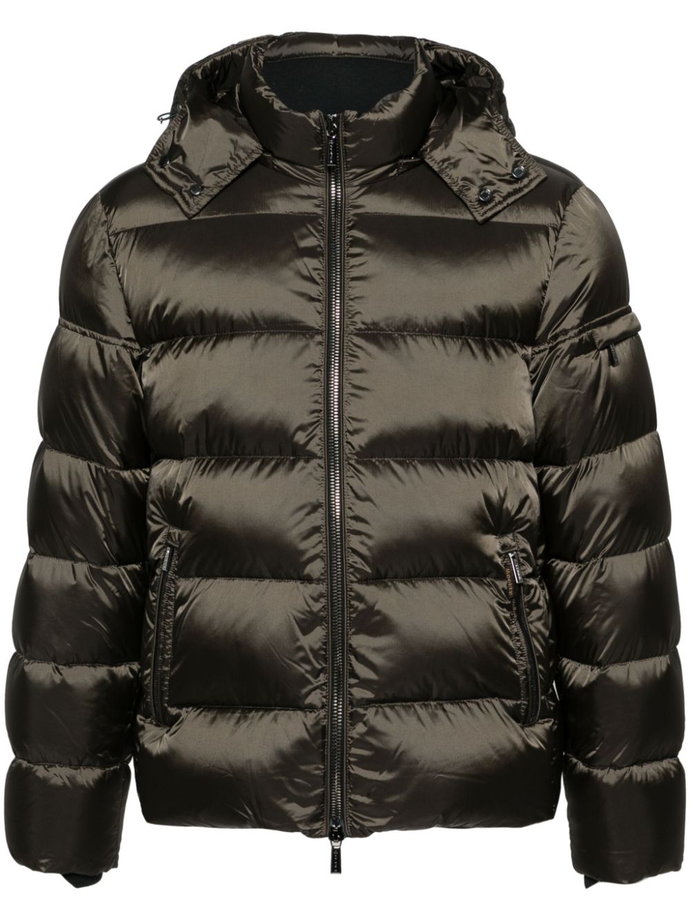 Moorer Brett-Sh hooded down jacket - Green von Moorer