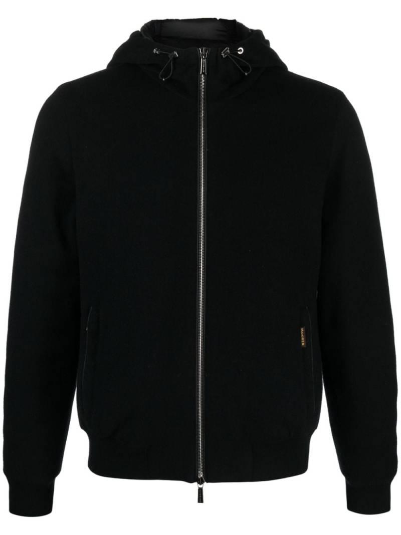 Moorer Brigno-MRW zip-up hooded jacket - Black von Moorer