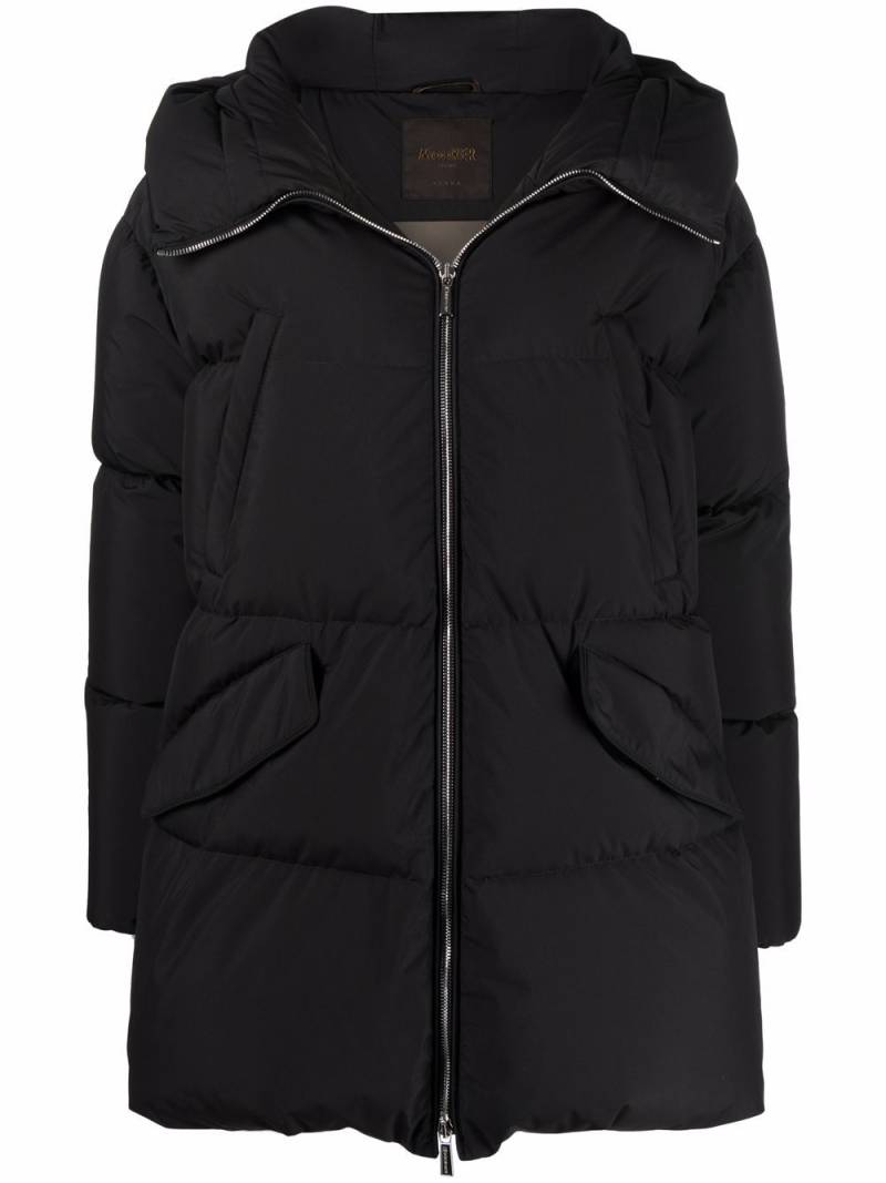 Moorer Calliope hooded puffer jacket - Black von Moorer