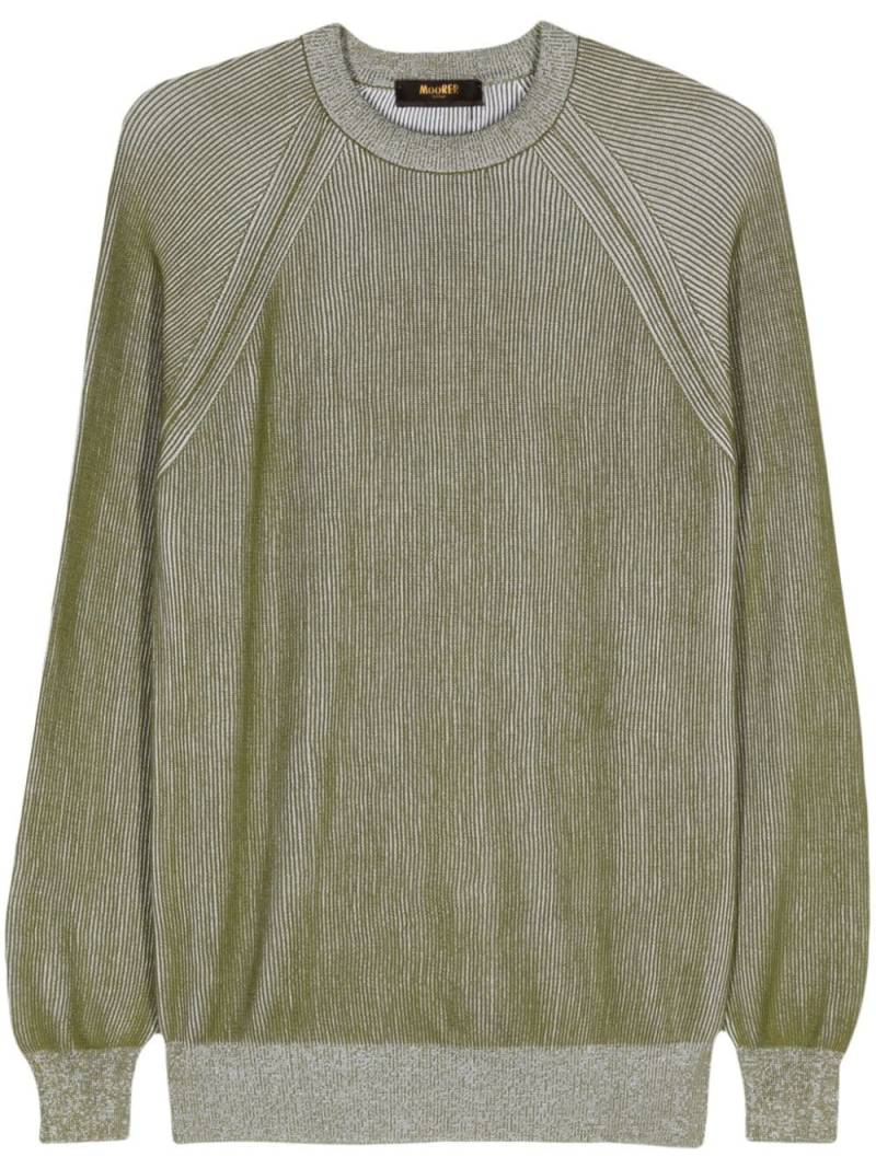 Moorer Cornelius-VSP ribbed jumper - Green von Moorer