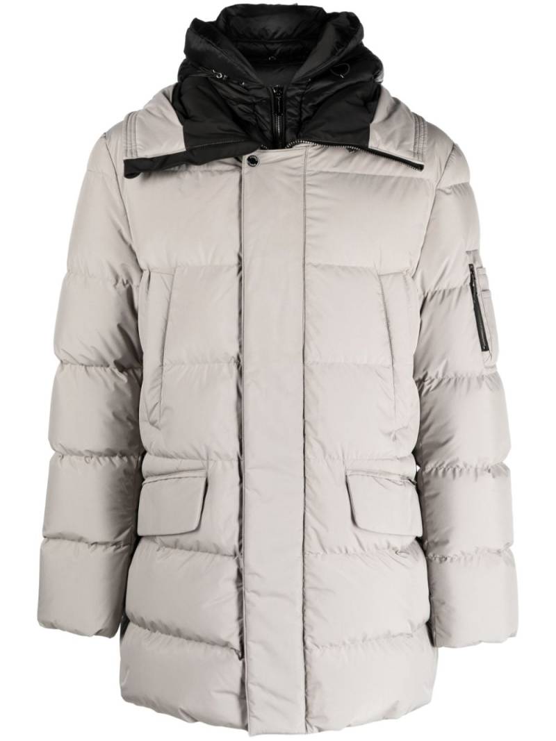 Moorer Davide padded hooded coat - Neutrals von Moorer