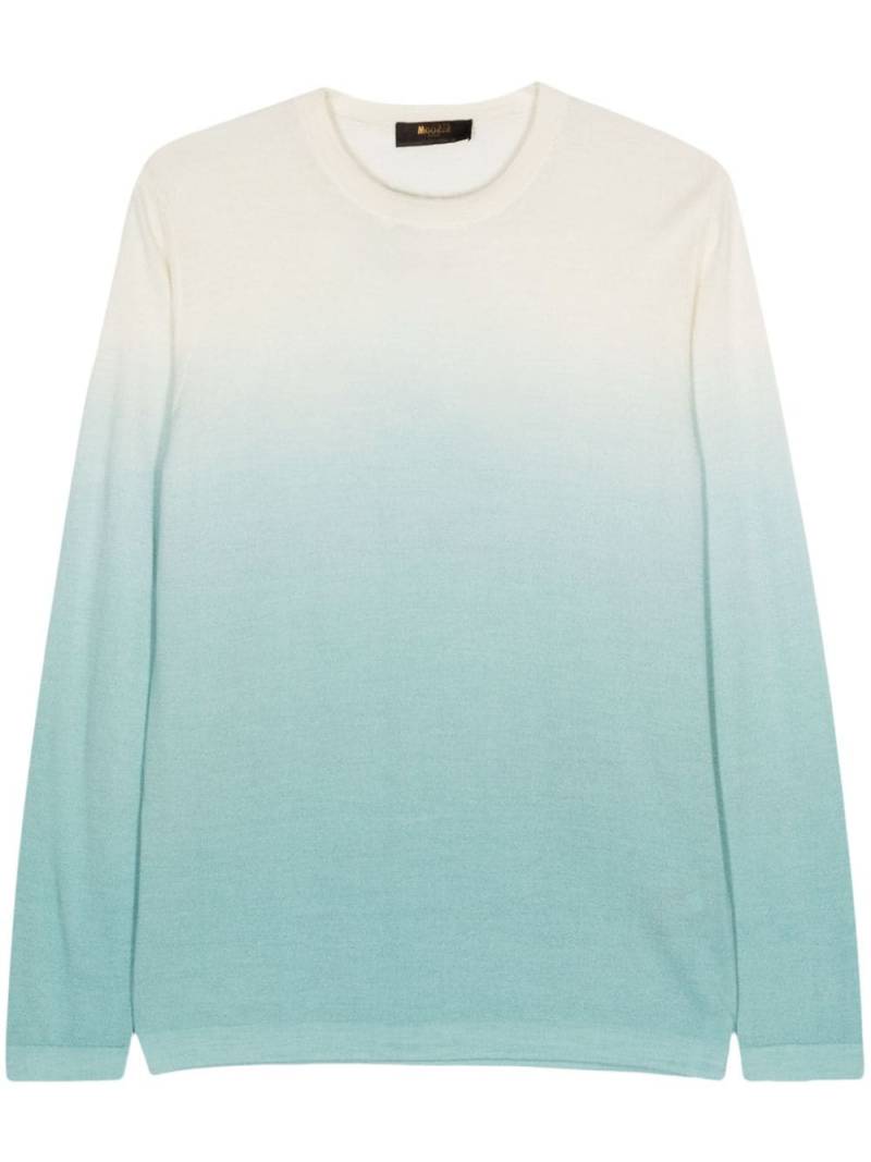 Moorer Donald-KI silk jumper - Blue von Moorer