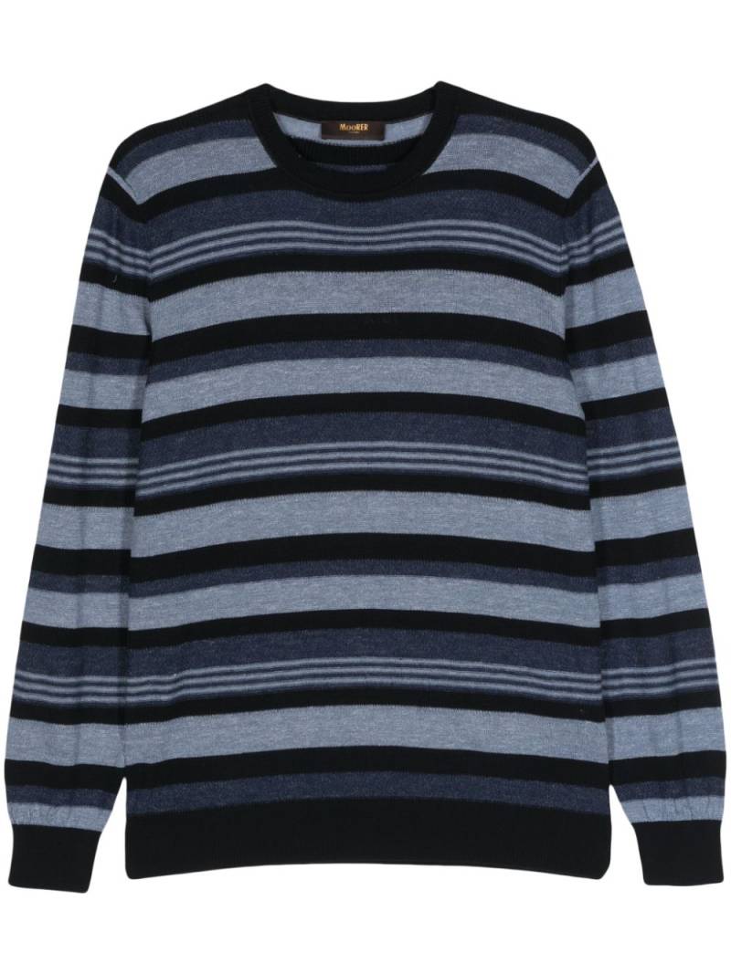 Moorer Elmer striped jumper - Blue von Moorer