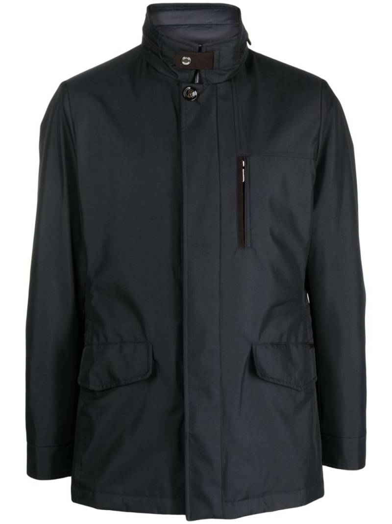 Moorer Ford-GF funnel-neck padded jacket - Blue von Moorer