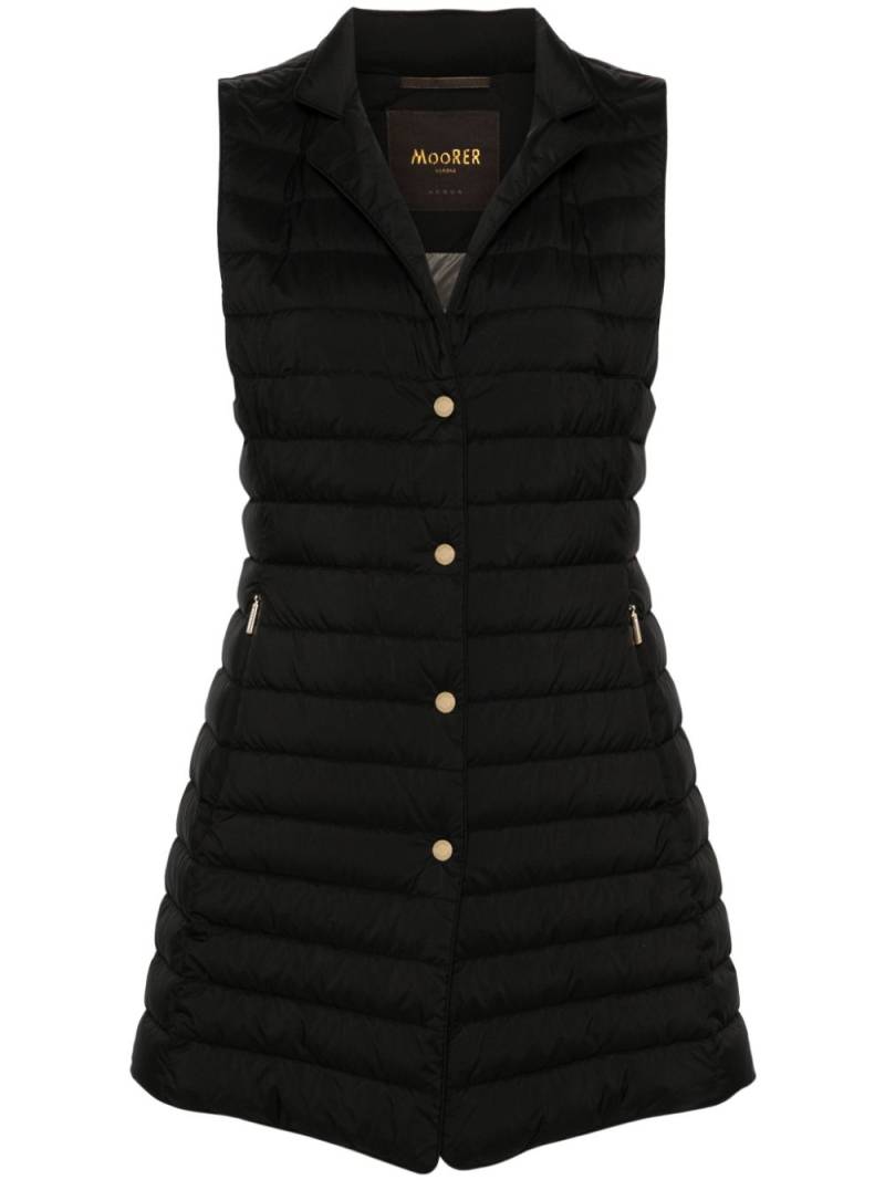 Moorer Gayle quilted down gilet - Black von Moorer