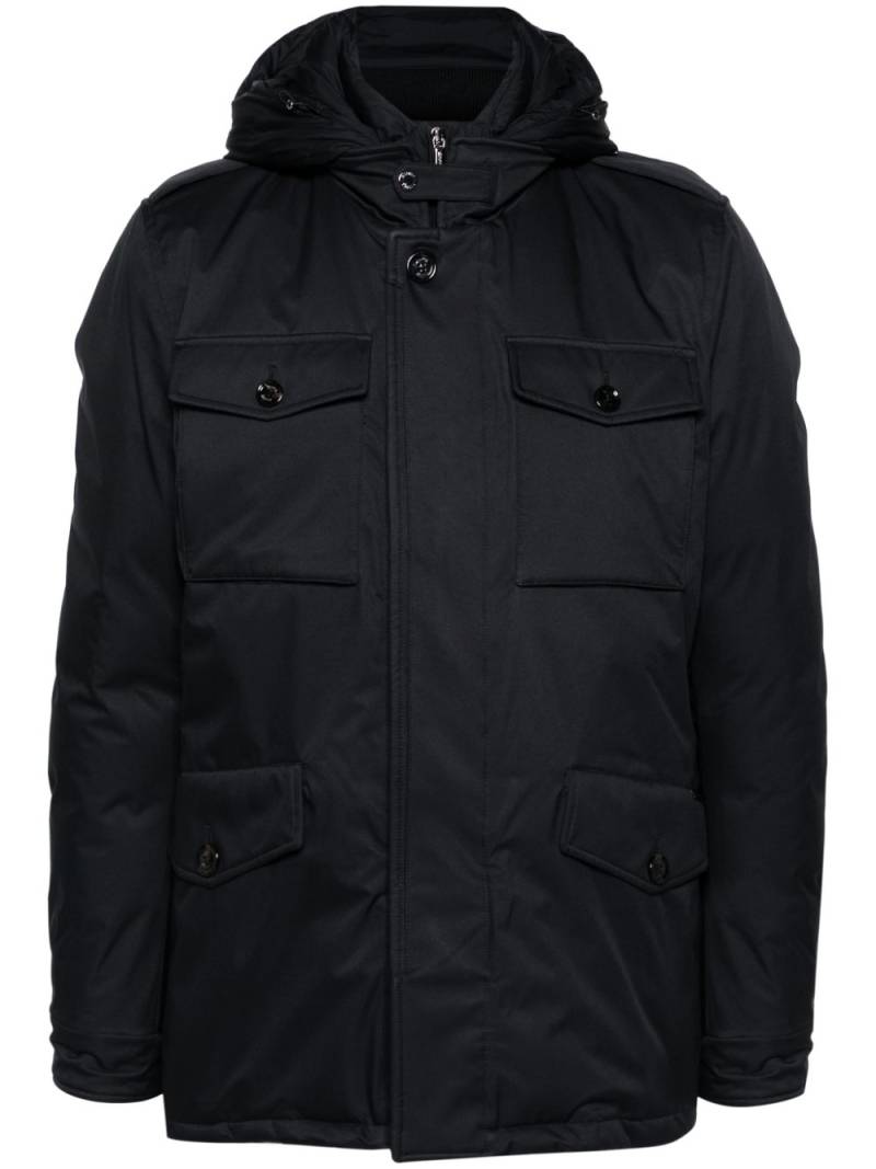 Moorer Isac-4G hooded down jacket - Blue von Moorer