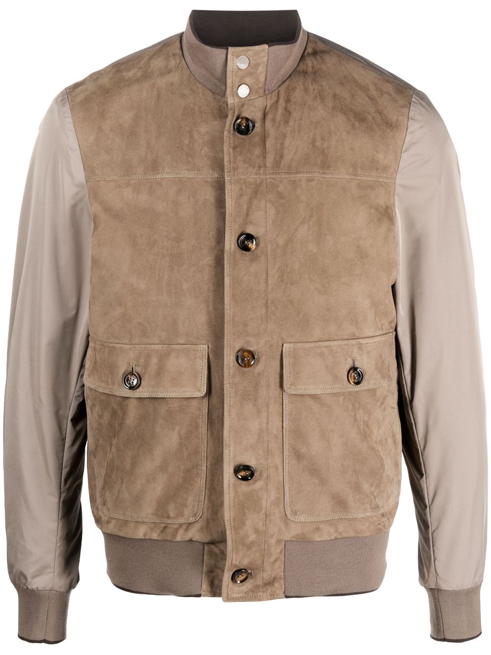 Moorer Kant-KMU suede bomber jacket - Neutrals von Moorer