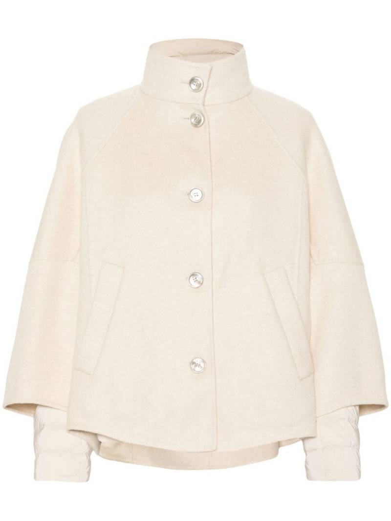 Moorer Lenie-CZI layered down jacket - Neutrals von Moorer