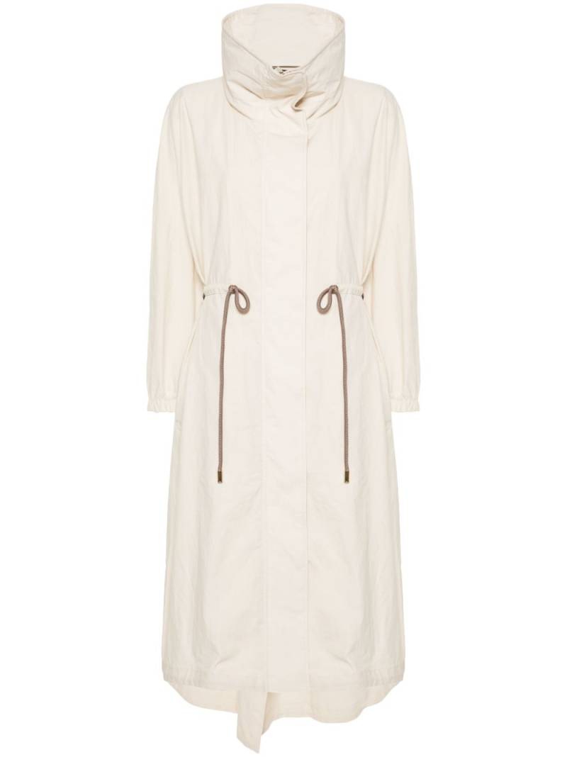 Moorer Madalyn-Wfc hooded coat - Neutrals von Moorer