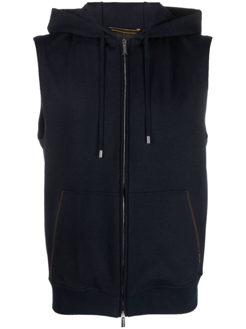 Moorer Mason-J cotton vest - Blue von Moorer