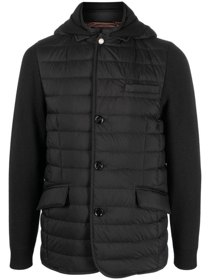 Moorer Massino-S3Z quilted knitted-mix jacket - Black von Moorer