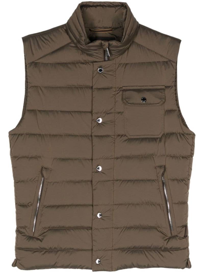 Moorer Morfeo quilted down gilet - Brown von Moorer