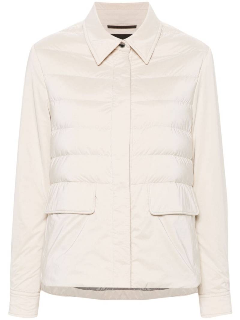 Moorer Muriel-OS padded shirt jacket - Neutrals von Moorer