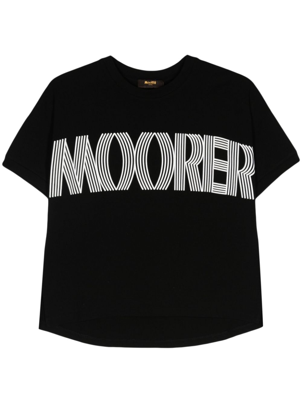 Moorer Olisa-JFL logo-appliqué T-shirt - Black von Moorer