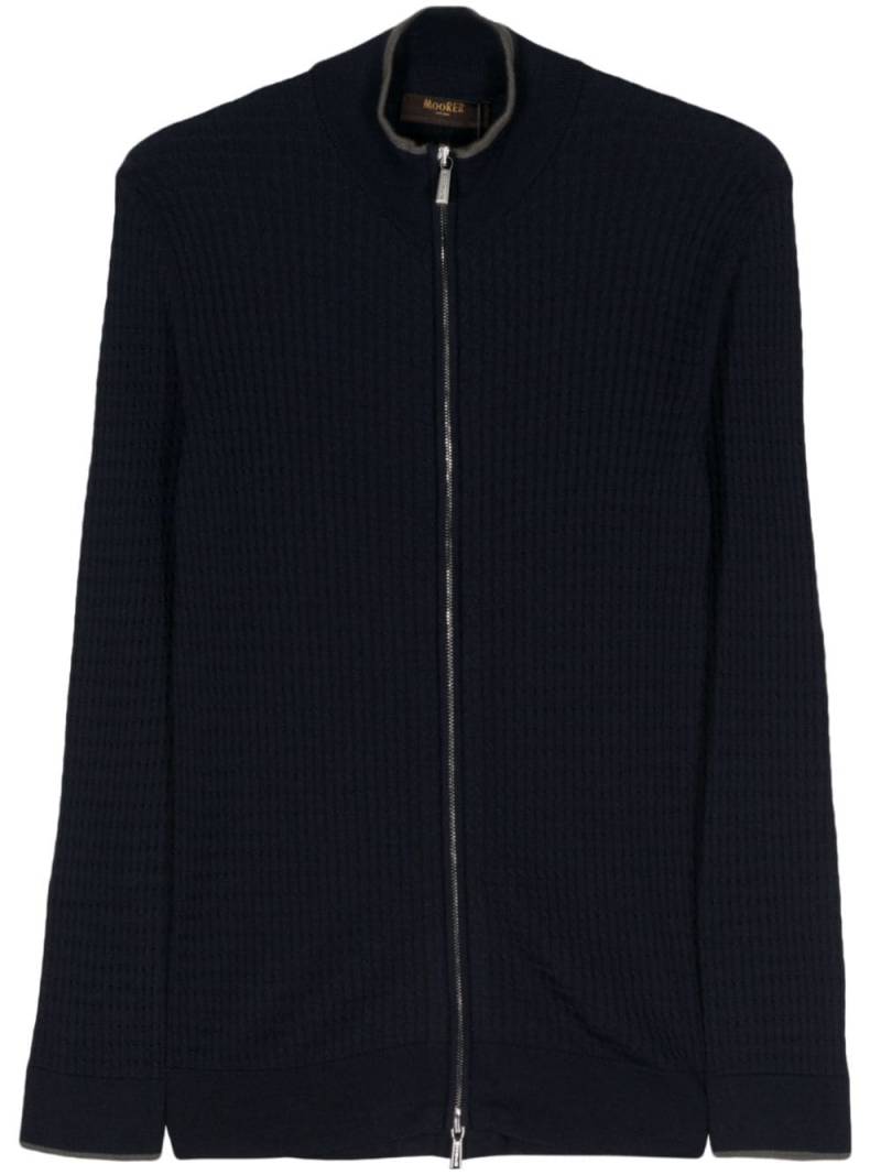 Moorer Orson cable-knit cardigan - Blue von Moorer