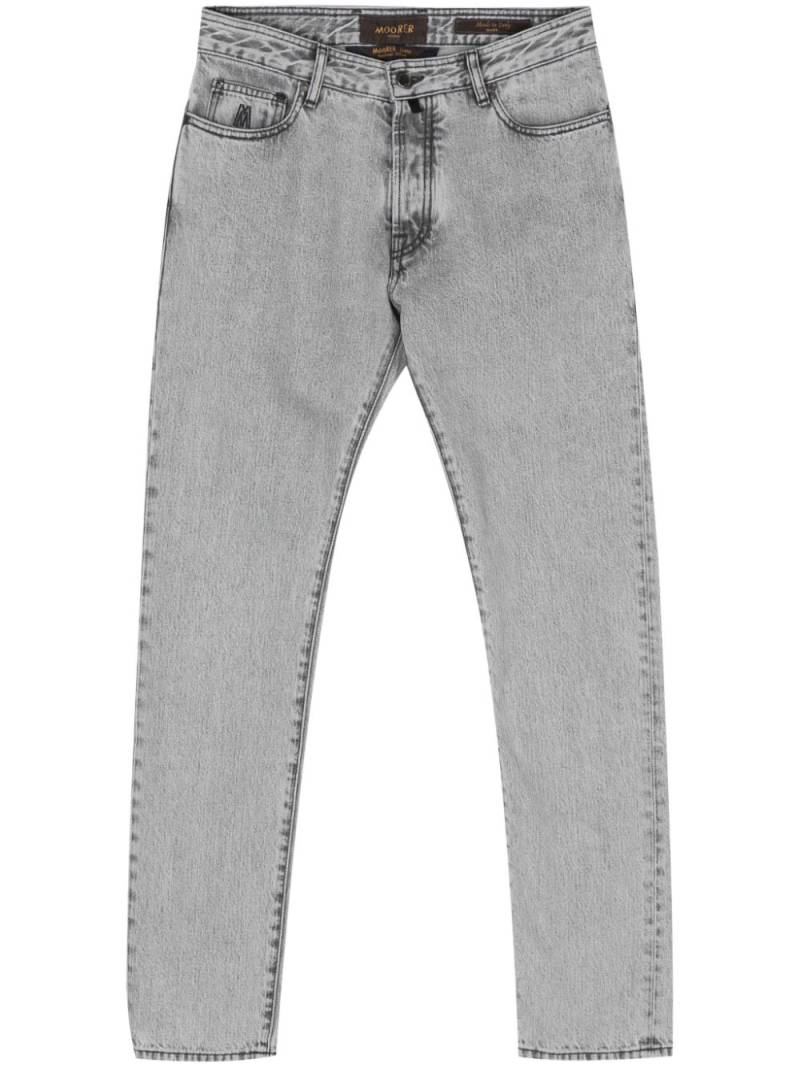 Moorer Pavel tapered-leg jeans - Grey von Moorer