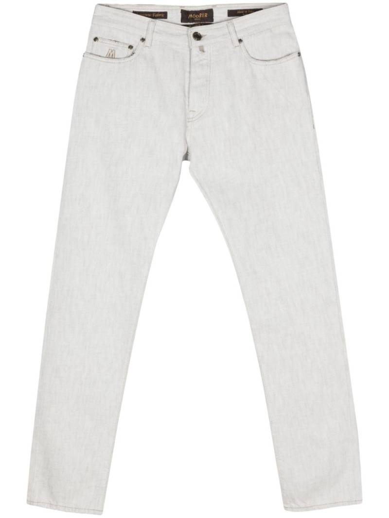 Moorer Pavel tapered-leg jeans - White von Moorer