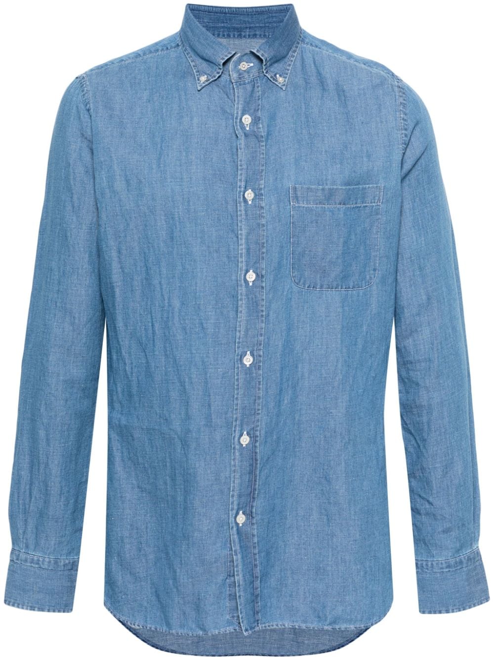 Moorer Rolf chambray shirt - Blue von Moorer