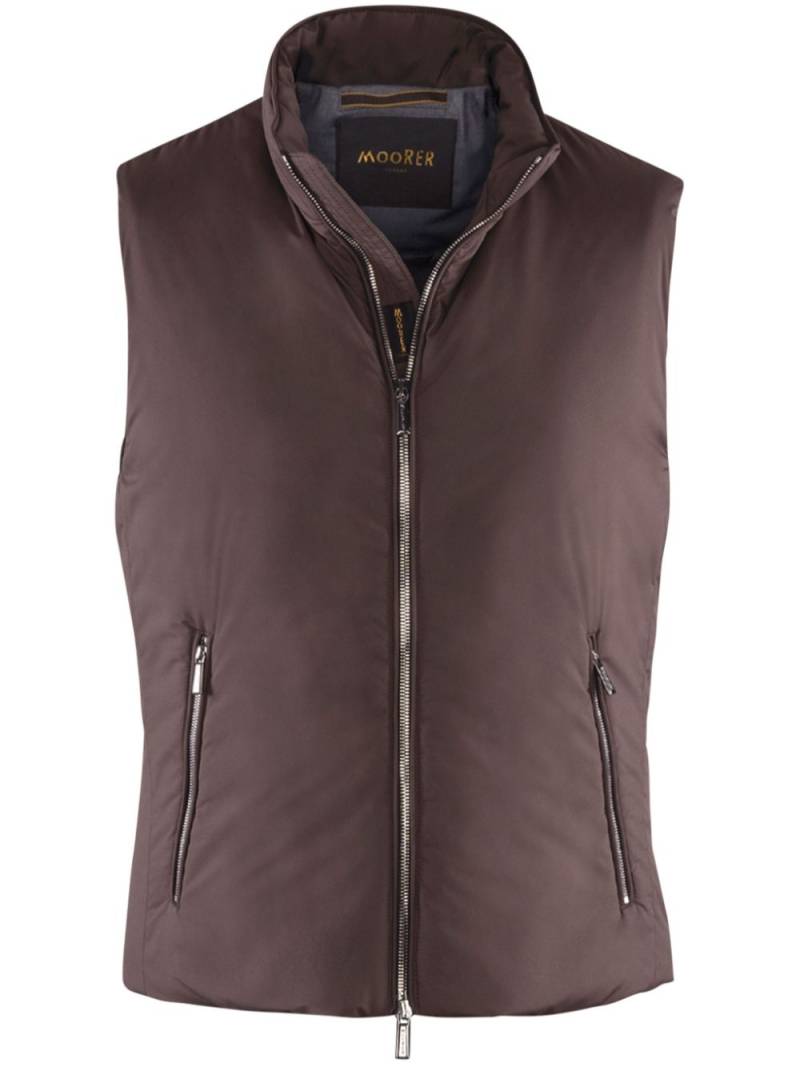 Moorer Uros gilet - Brown von Moorer