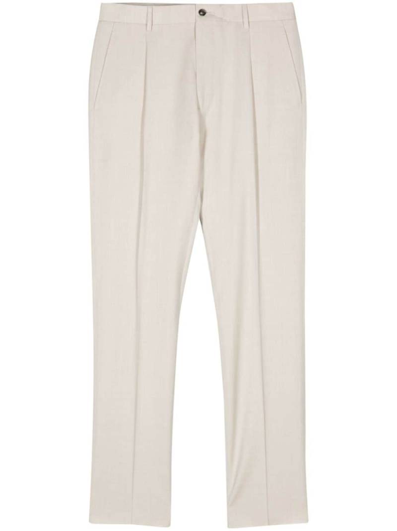 Moorer Vieste pleat-detail straight-leg trousers - Neutrals von Moorer