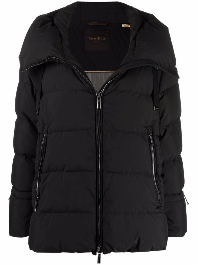 Moorer boudin-quilted down-filled padded jacket - Black von Moorer