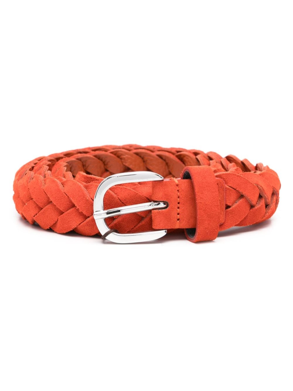 Moorer braided suede belt - Orange von Moorer
