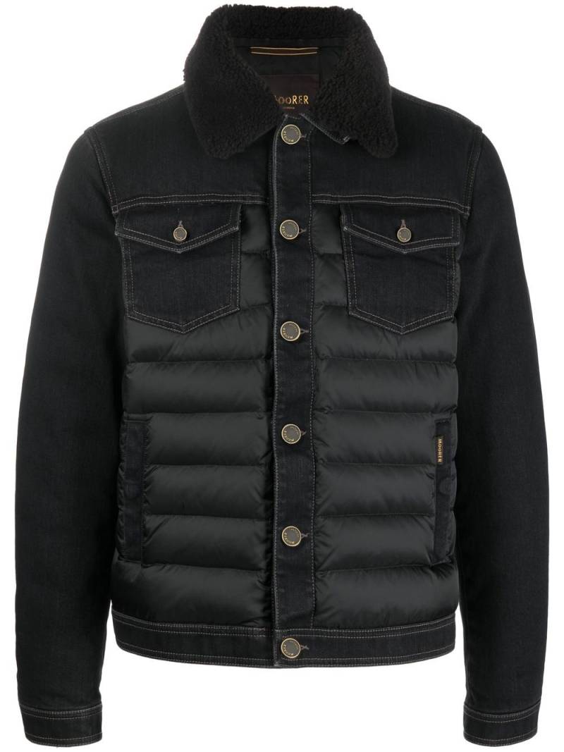 Moorer button-up padded down jacket - Black von Moorer