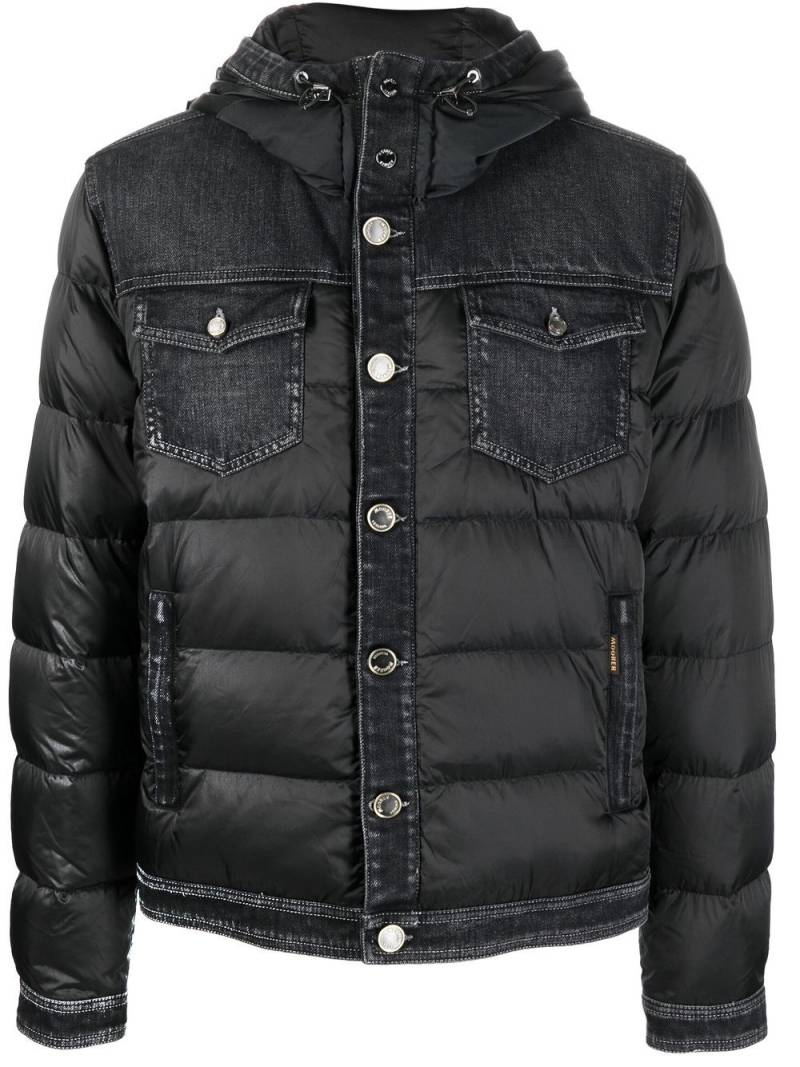 Moorer button-up padded down jacket - Black von Moorer