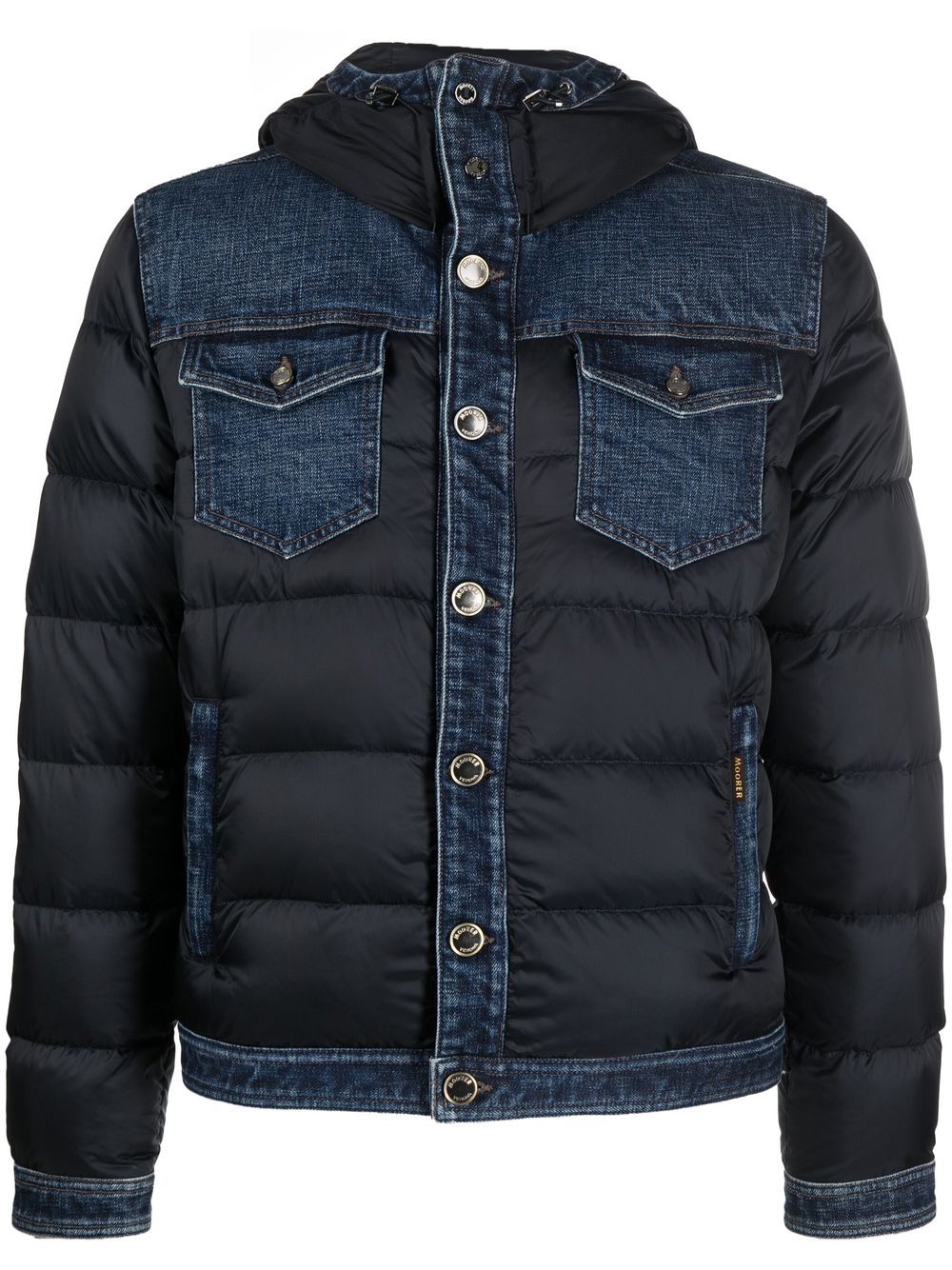 Moorer button-up padded jacket - Blue von Moorer