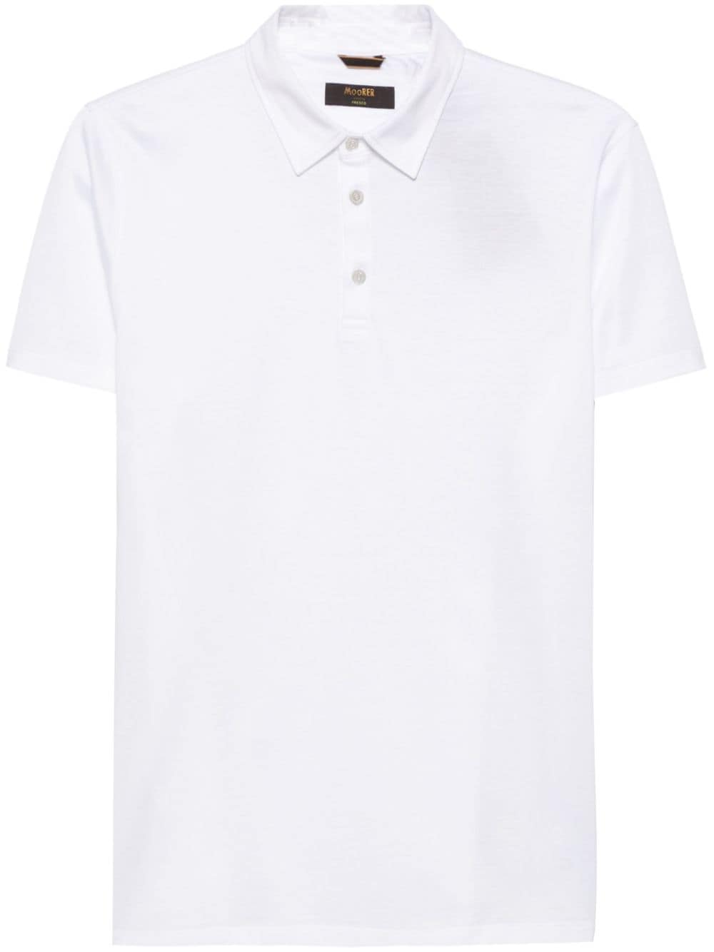 Moorer cotton polo shirt - White von Moorer