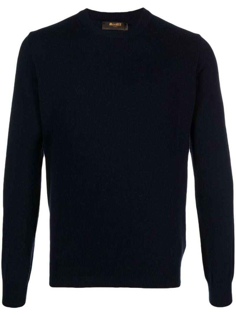 Moorer crew-neck silk-blend jumper - Blue von Moorer