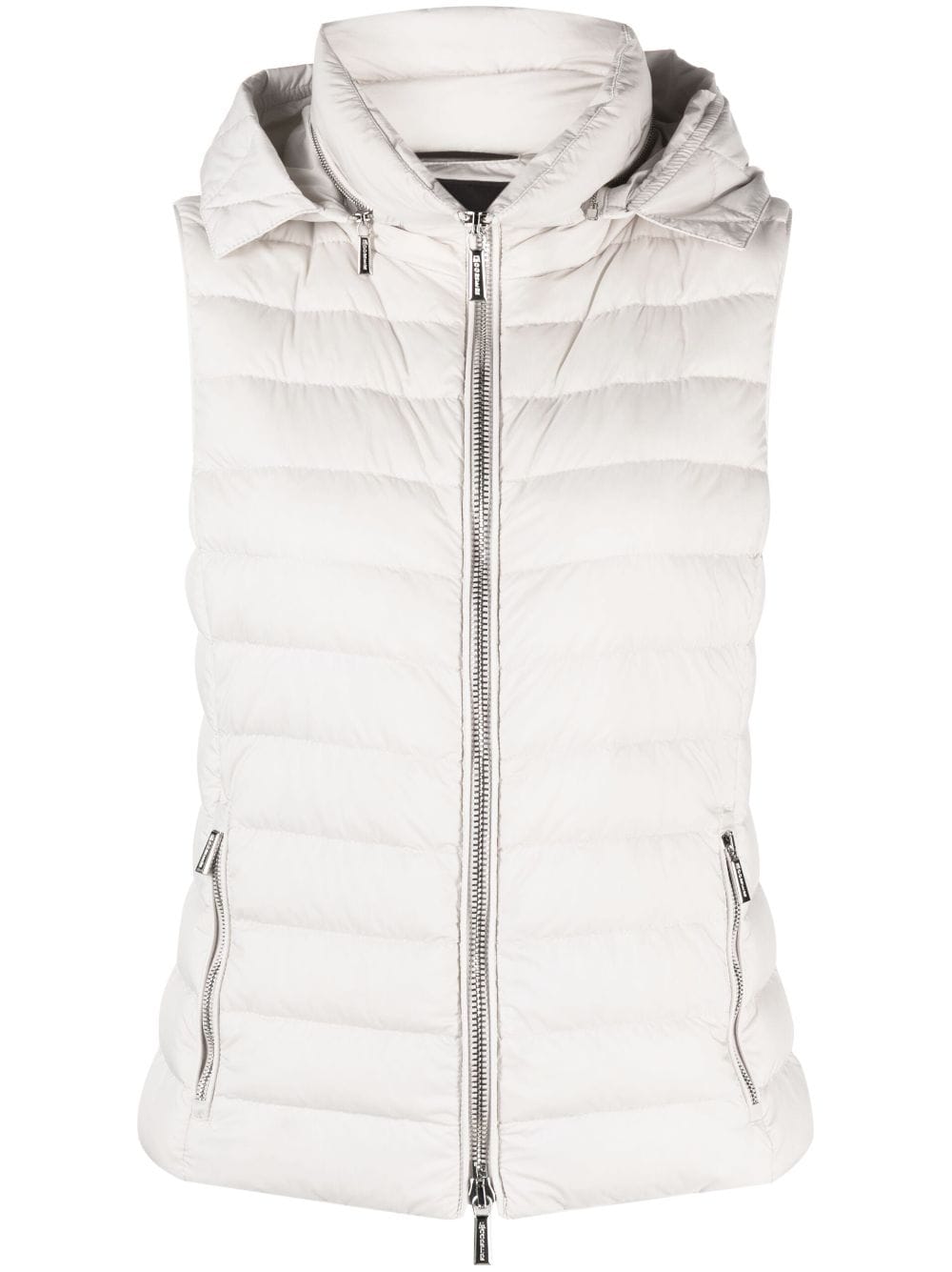 Moorer detachable-hood padded zip-up gilet - Neutrals von Moorer