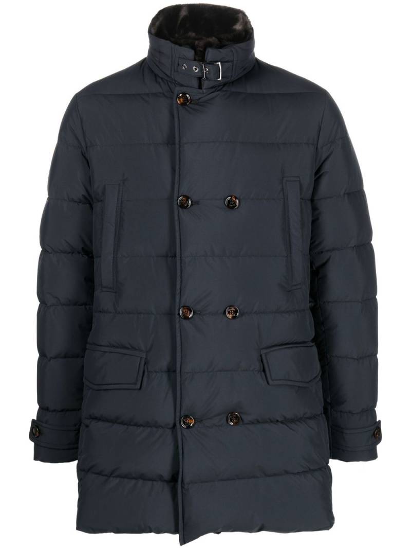 Moorer double-breasted padded coat - Blue von Moorer