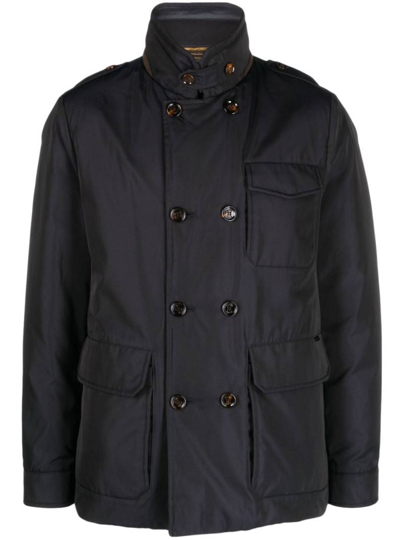 Moorer double-breasted padded down jacket - Blue von Moorer