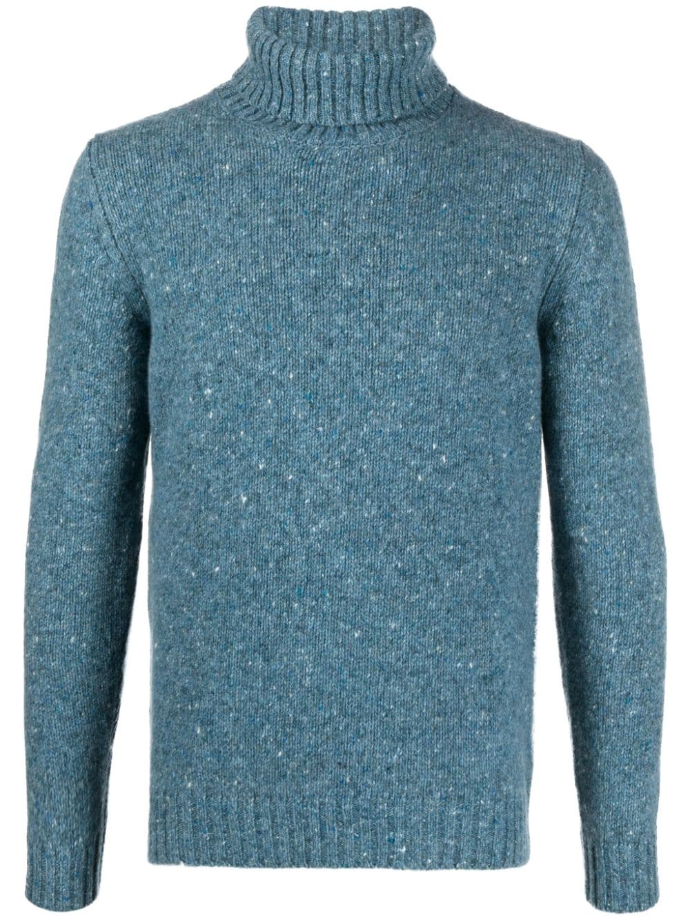 Moorer fine-knit roll-neck jumper - Blue von Moorer