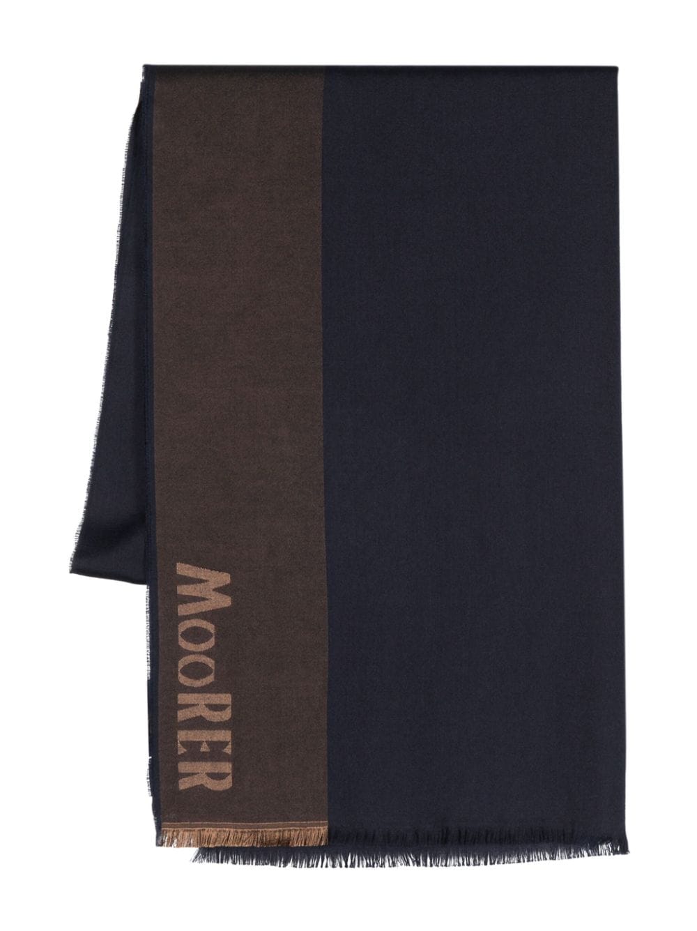 Moorer frayed cashmere scarf - Blue von Moorer